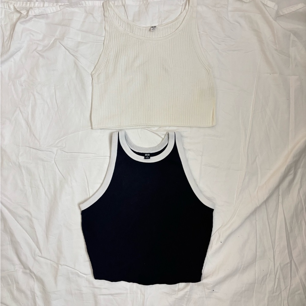 uniqlo 2 pack ribbed tank tops